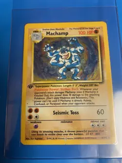 Machamp Holo 1st Edition 8/102 Holo Rare Base Set Pokemon TCG - Image 1