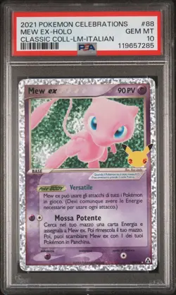 Pokemon PSA 10 Mew Ex #88 Holo Classic Collection Gran Festa 2021 Italiano - Image 2