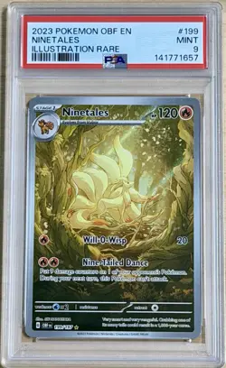 2023 Pokemon SV Obsidian Flames - OBF EN Ninetales #199/197 PSA 9 Mint - Image 1