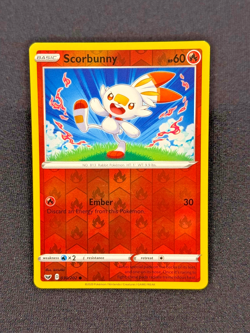 Scorbunny 030/202 Reverse Holo - SWSH01: Sword & Shield Base Set Pokemon - NM - Image 1