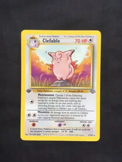 Pokemon Cards: 1st Edition Jungle Rare: Clefable 17/64 - Image 1