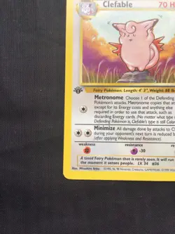 Pokemon Cards: 1st Edition Jungle Rare: Clefable 17/64 - Image 5
