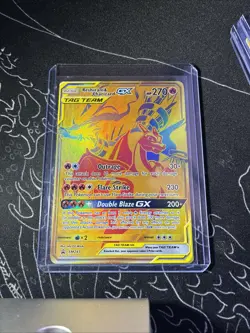 Reshiram & Charizard GX SM247 Pokemon Promo Gold Tag Team English NM - Image 1
