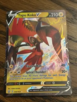 Pokemon Tapu Koko V 050/163 Battle Styles Ultra Rare Holo - NM - Image 1