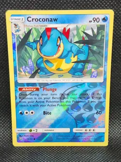 Pokemon Croconaw Shining Legends Reverse Holo 19/73 NM Condition - Image 1