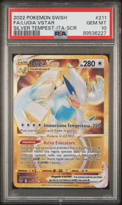 Pokemon PSA 10 Lugia Vastro #211 Full Art Tempesta Argentata 2022 Italiano - Image 2