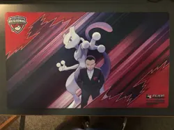 Pokemon Mewtwo Regional Championships TCG Playmat 24x14in Rubber Multicolor - Image 1