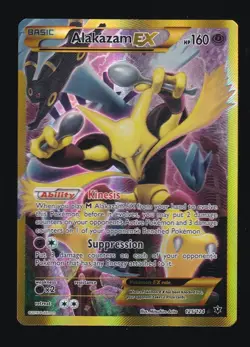 Alakazam EX (Secret) 125/124 Fates Collide Holo LP Pokemon - Image 1