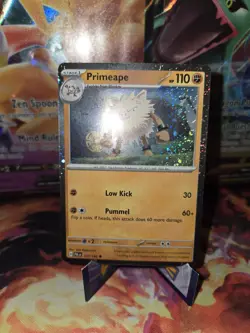 Pokemon TCG Paldea Evolved Primeape 107/193 Cosmos Holo Exclusive NM - Image 1