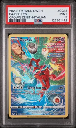 Pokemon PSA 9 Deoxys #GG12 Full Art Zenit Regale 2023 Italiano Mint - Image 1