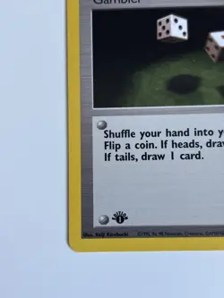 Pokemon TCG Gambler Fossil 60/62 1st Edition Common Trainer Regular English 1999 - Image 2