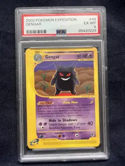 Pokemon TCG Gengar Expedition Base Set 48/165 Regular Rare PSA 6 EX-MT - Image 1