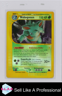 NIDOQUEEN POKEMON 22/144 2003 SKYRIDGE REVERSE FOIL GERMAN - Image 1