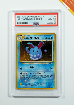 Pokemon PSA 10 Light Azumarill #184 Holo Neo Destiny 2001 Japanese - Image 1