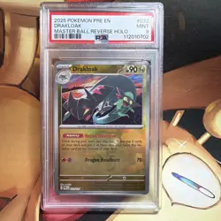 Pokemon Drakloak 072/131 Sv: Prismatic Evolutions Master Ball Reverse Holo PSA 9 - Image 1