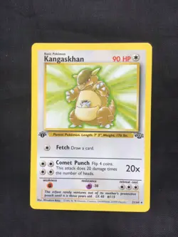 Pokemon Cards: 1st Edition Jungle Rare: Kangaskhan 21/64 - Image 1
