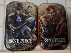 Lot Of 2 One Piece Card Game Mini-Tin Pack Set Vol.2 IN HAND READY TO SHIP - Image 1
