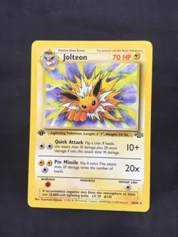 Pokemon Cards: 1st Edition Jungle Rare: Jolteon 20/64 - Image 1