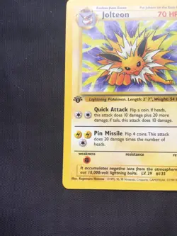 Pokemon Cards: 1st Edition Jungle Rare: Jolteon 20/64 - Image 5