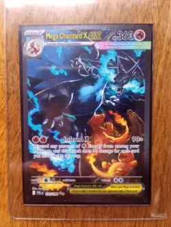 Pokemon Mega Charizard X EX 125/094 Mega Evolution Card *Pack Fresh*** - Image 1