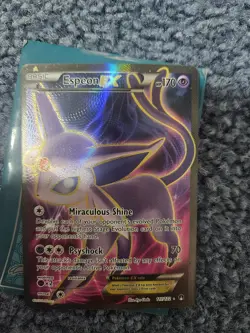Pokemon Espeon EX 117/122 Full Art Ultra Rare BREAKpoint Holo Card - Eeveelution - Image 1
