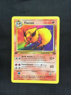 Pokemon Cards: 1st Edition Jungle Rare: Flareon 19/64 - Image 1