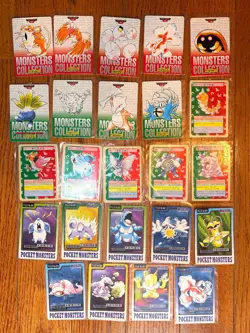 Pokemon Bandai Pocket Monsters Carddass Green Red Japanese Vintage cards Lot psa - Image 1