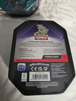 Pokeman Trading Card Game Tin With 3 Foil Cards And 3 Booster Packs. - Image 2