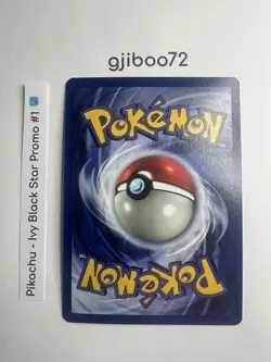 Pokemon IVY Pikachu Black Star 1 - League Promo Exclusive WotC - 1999 Card - Image 3