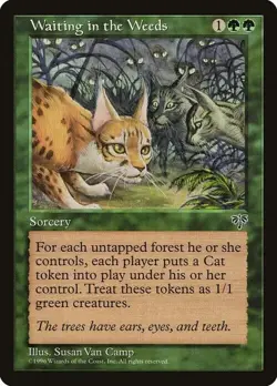 Magic The Gathering MTG WAITING IN THE WEEDS Mirage NM Near Mint - Image 1