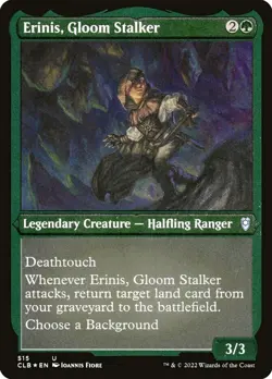 Erinis, Gloom Stalker 515 Etched Foil Uncommon Baldur's Gate MTG Near Mint - Image 1