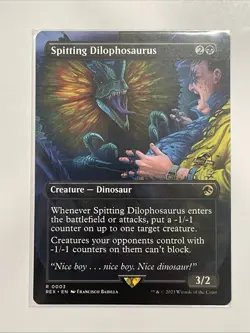 Spitting Dilophosaurus (Borderless) Universes Beyond: Jurassic World NM - Image 1