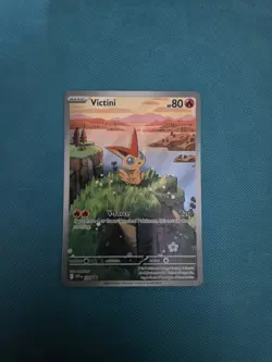 Pokemon TCG Victini SVP 208 Promo Illustration Black Bolt White Flare - Image 1