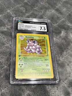 1999 CGC 7.5 Pokemon 1st Edition Base Set Holo French Nidoking Holo 11/102 - Image 1
