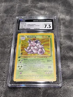 1999 CGC 7.5 Pokemon 1st Edition Base Set Holo French Nidoking Holo 11/102 - Image 3