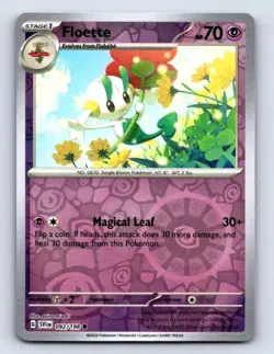 Pokemon TCG Scarlet & Violet Reverse Holo Floette 092/198 Common - Image 1