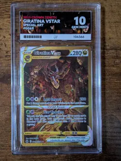 Pokemon Giratina VSTAR GG69/70- Crown Zenith - ACE 10 Gem Mint Perfect Subgrades - Image 1