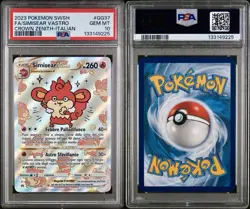POKEMON PSA 10 SIMISEAR VASTRO FULL ART GG37/GG70 ZENIT REGALE ITALIANO LOW POP - Image 3