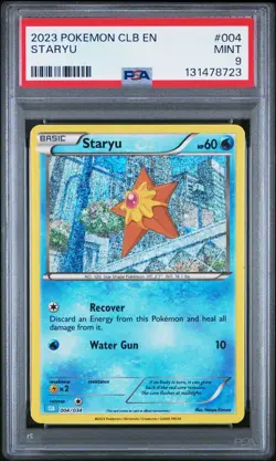 2023 POKEMON CLB-CLASSIC BLASTOISE & SUICUNE EX DECK #004 STARYU PSA 9 - Image 1