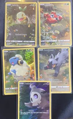 Pokemon Crown Zenith, 5 Galarian Gallery Holo Rare’s, NM/M, No Scratches On Holo - Image 1