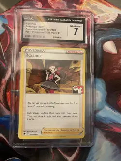 Roxanne Play! Pokemon Prize Pack Series 3 Non-Holo Stamped Promo 150/189 CGC 7 - Image 1