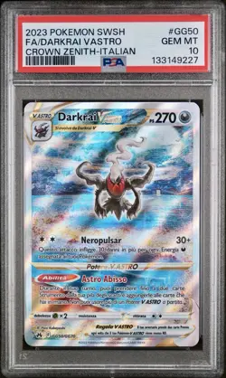 POKEMON PSA 10 DARKRAI VASTRO FULL ART GG50/GG70 ZENIT REGALE ITALIANO LOW POP🌍 - Image 1