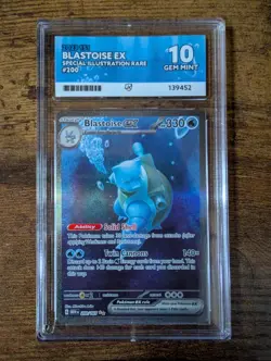 Pokemon Blastoise ex 200/165 - 151 Special Illustration Rare - ACE 10 Gem Mint - Image 1