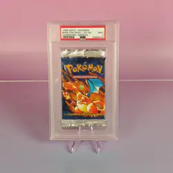 BASE PACK 1ST EDITION CHARIZARD ARTWORK POKEMON 1999 BASE SET GERMAN PSA 9 - Image 1