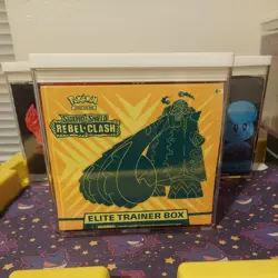 Pokemon Sword and Shield Rebel Clash Elite Trainer Box w/Protector Case - Image 1