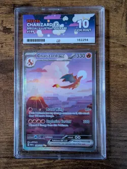 Pokemon Charizard ex 199/165 - 151 Special Illustration Rare - ACE 10 Gem Mint - Image 1