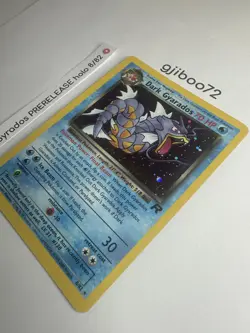Pokemon Dark Gyarados 8/82 WotC Team Rocket Prerelease Holo Rare Promo NM - Image 2