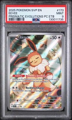 Eevee Pokemon Svp En-Sv Black Star Promo Pokemon Center 173 PSA 9 - Image 1