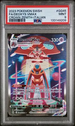 POKEMON PSA 9 DEOXYS VMAX FULL ART GG45/GG70 ZENIT REGALE ITALIANO 2023 - Image 1