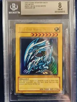 Yu-Gi-Oh! TCG Blue-Eyes White Dragon SDK- 001 Unlimited Bgs 8.0 - Image 2